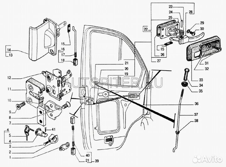 Акб дверные механизм тяги замки для волги газель