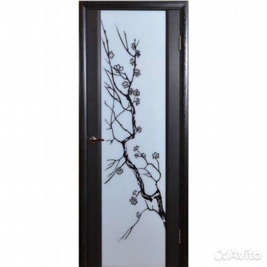 Межкомнатные двери с рисунком на стекле
