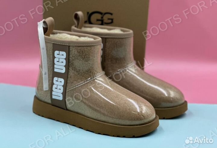 UGG силиконовые рыжие угги Classic Clear Mini