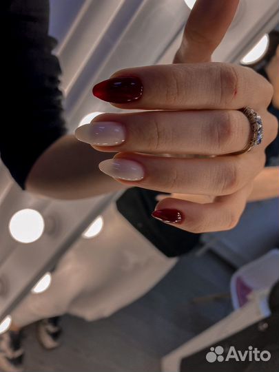 Маникюр наращивание ногтей