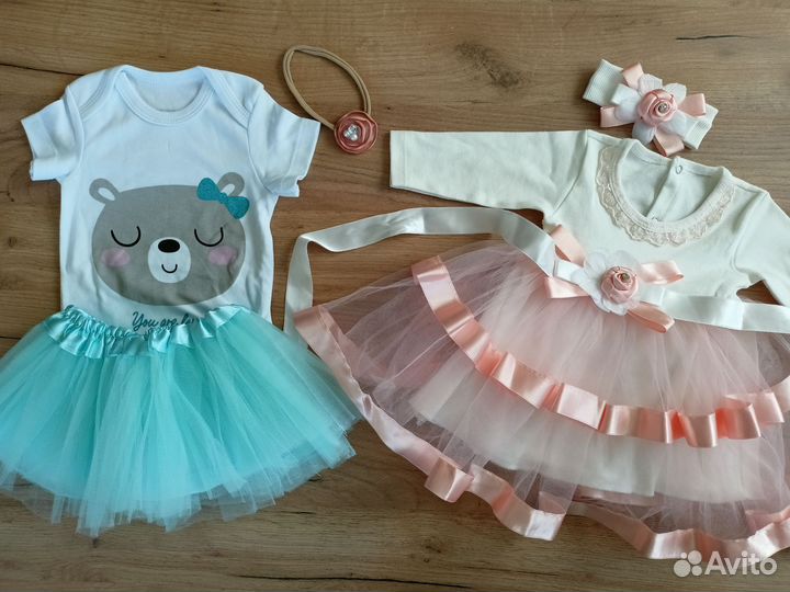 Платье боди для девочки 68 74