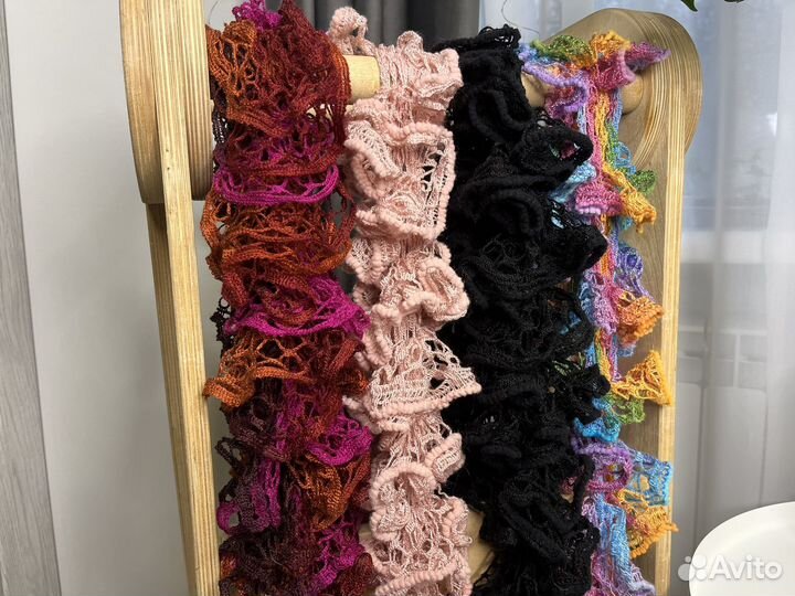 Шарф жабо новый вязаный ручная работа