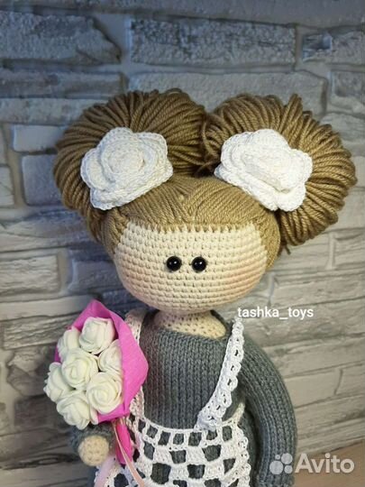 Кукла вязаная интерьерная