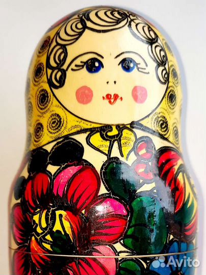 Матрешка 5-местная, ручная роспись, СССР