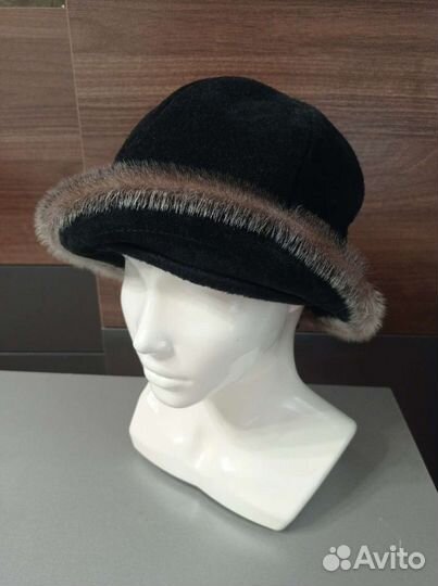 Шапка замша