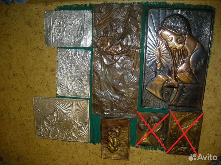 Панно Чеканки барельеф гравюра СССР polydor мишка