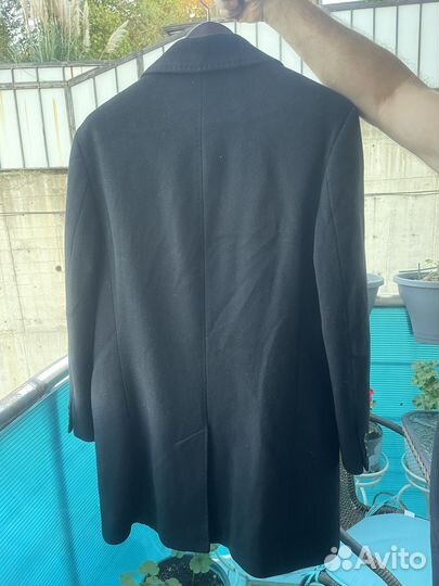 Пальто мужское черное royal spirit классическое