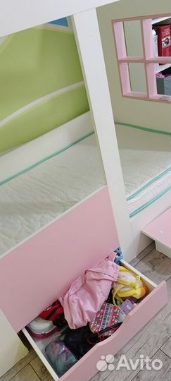 Детская кровать домик с матрасом