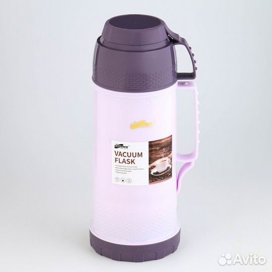 Термос со стеклянной колбой 1.8 л, сохраняет тепло