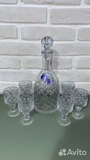 Графин штоф и стопки, СССР, хрусталь