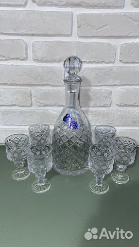 Графин штоф и стопки, СССР, хрусталь