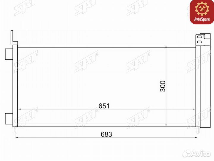 Радиатор кондиционера Lexus NX 14-21 / NX200 14-21 / NX200t 14-17 / NX300 17-21