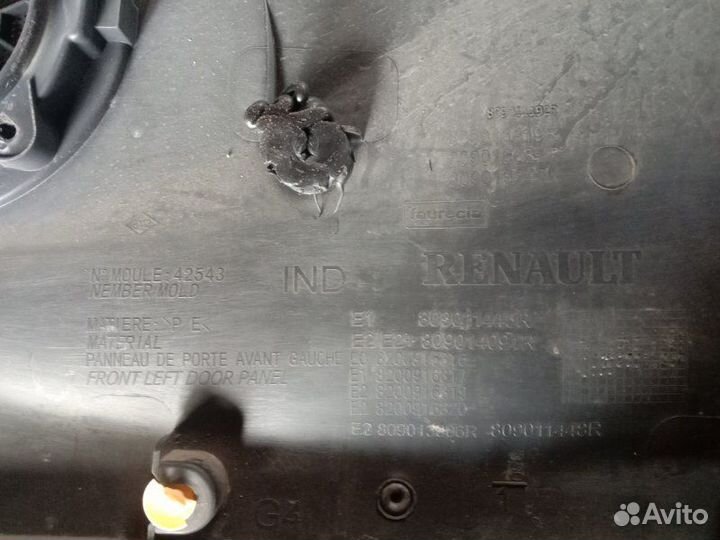 Обшивка карта двери передняя левая Renault Sandero