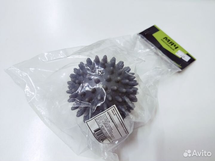 Мяч для занятий спортом и массажа 8 см, серый