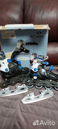Ролики-коньки 2в1 раздвижные 29-32 р. продаются