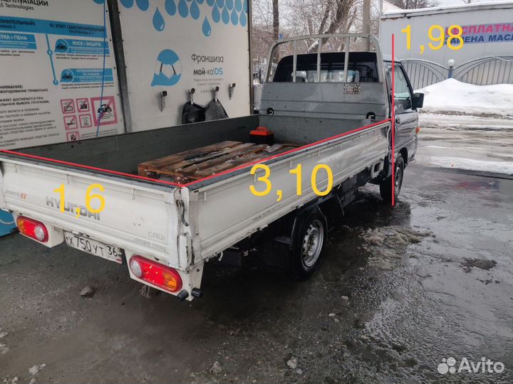 Грузоперевозки бортовым Hyundai porter