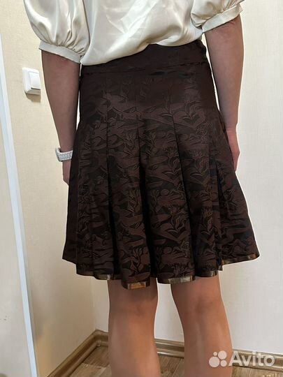 Юбка винтаж коричневая миди