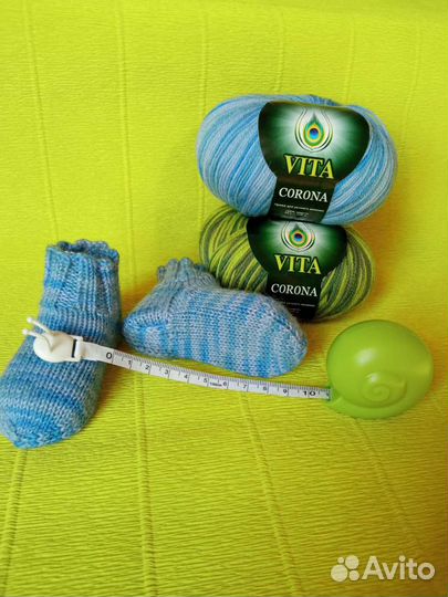 Вязаные шерстяные носочки для малышей