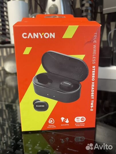 Беспроводные наушники canyon cnd-tbths2b black