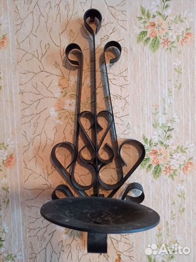 Настенный металлический подсвечник СССР