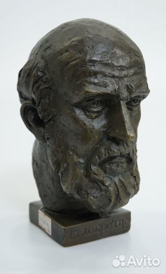 Бюст Гиппократ врач бронза литьё Греция