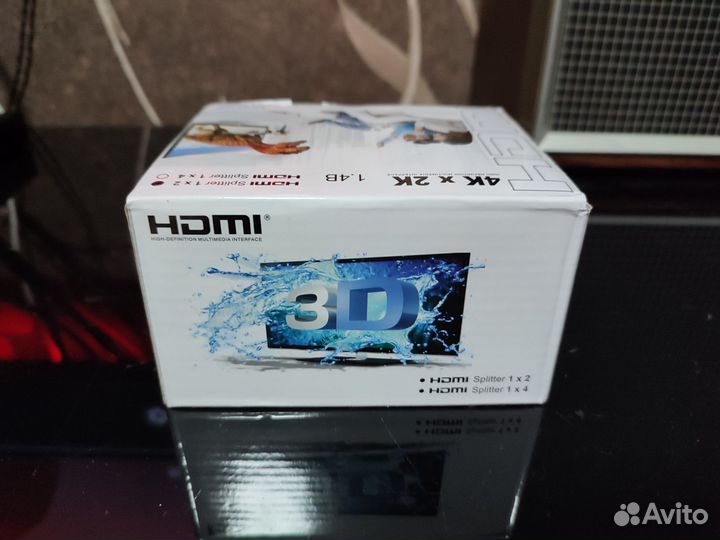Разветвитель hdmi 1 на 2 порта 4К