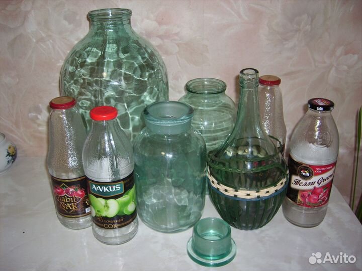 Пластиковый контейнер 6,5л.Банки стекло 0,1;3;10л
