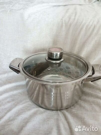 Кастрюля большая из нержавеющей стали 5л