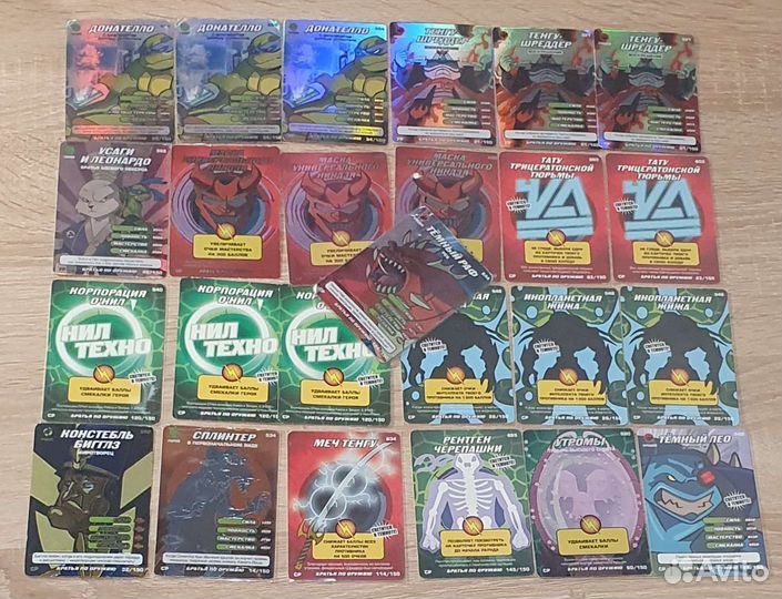 Карточки черепашки ниндзя братья по оружию ср и ур