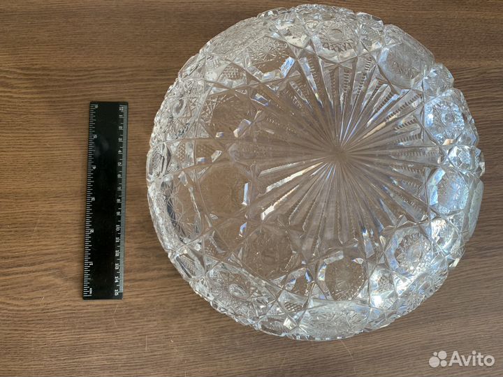 Три хрустальные вазы конфетницы Чехия Германия