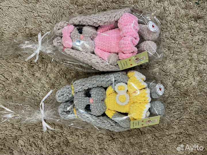 Плюшевый зайка, игрушки амигуруми