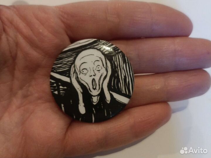 Значок Крик Эдварда Мунка