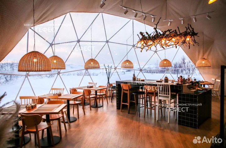 Шатер купольный для ресторанов и кафе площадь 112м