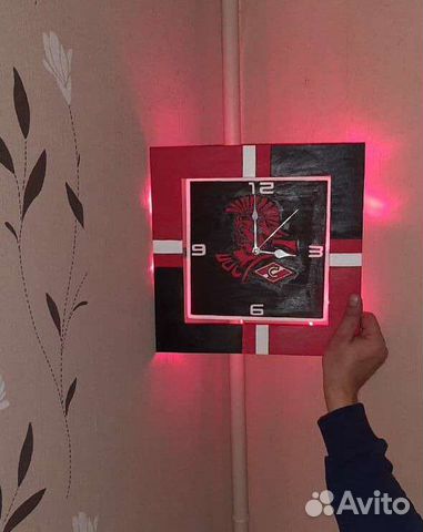 Часы Спартак Москва с подсветкой