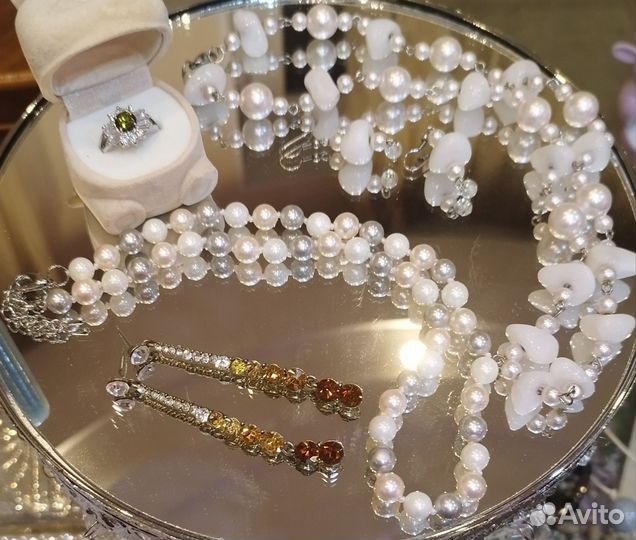 Винтажные бусы Аврора Бориалис, броши, браслеты