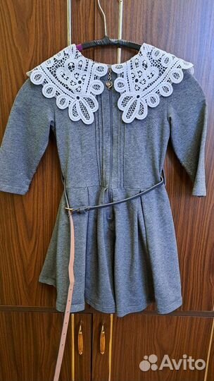 Школьный фартук+платье 116