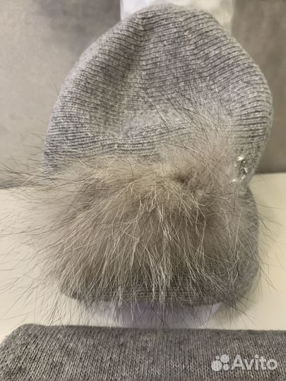 Шапка и шарф женская