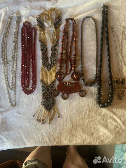 Бусы брошь и серьги
