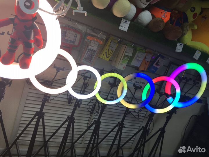 Кольцевая лампа 26 - 54см / штатив 2.1м