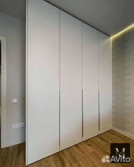 Шкаф распашной с фрезерованными фасадами