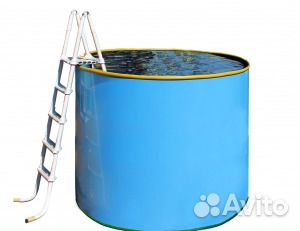 Бассейн овальный 4.8х2.4х1.25м, морозостойкий