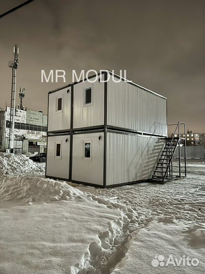 Модульное здание из 4 блоков