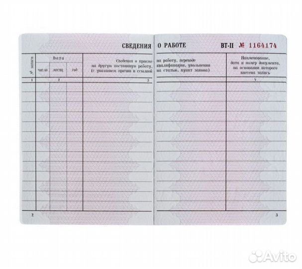 Вкладыш в трудовую книжку. Доставка