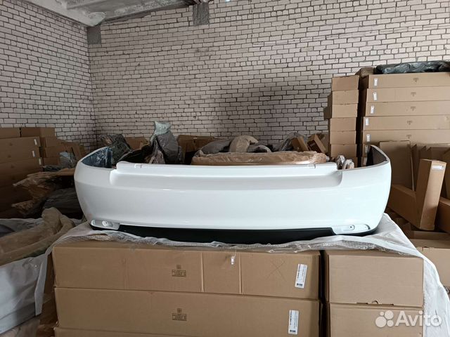 Бампер задний приора 2 седан белый (белое облако)