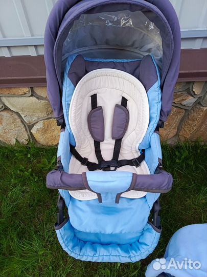 Коляска 3 в 1 автолюлька крепится на шасси