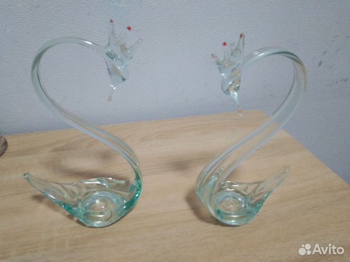 Стеклянные лебеди (пара)