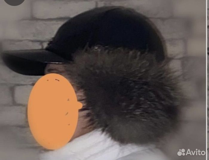 Шапка зимняя женская, натуральная кожа и мех