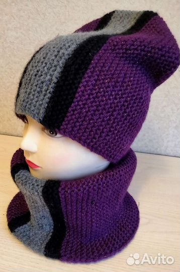 Комплект шапка и снуд