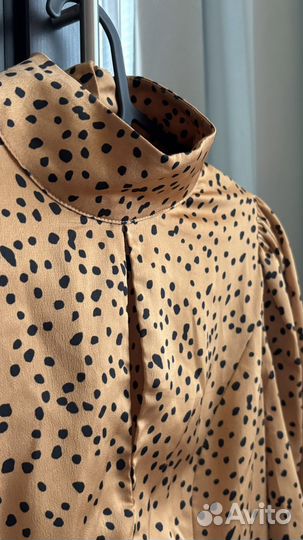 Платье длинное вечернее в горошек