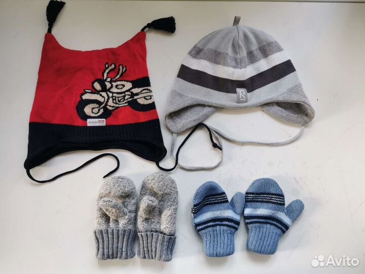Шапка весенняя kerry 49-51, варежки H&M